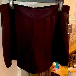 Kaari blue Lined dress shorts in black. L nwt pull on with elastic back waist